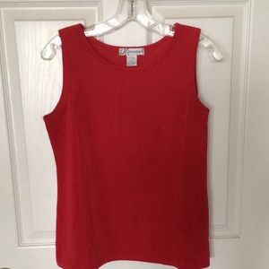 Dress Barn Sleeveless Top Red Medium